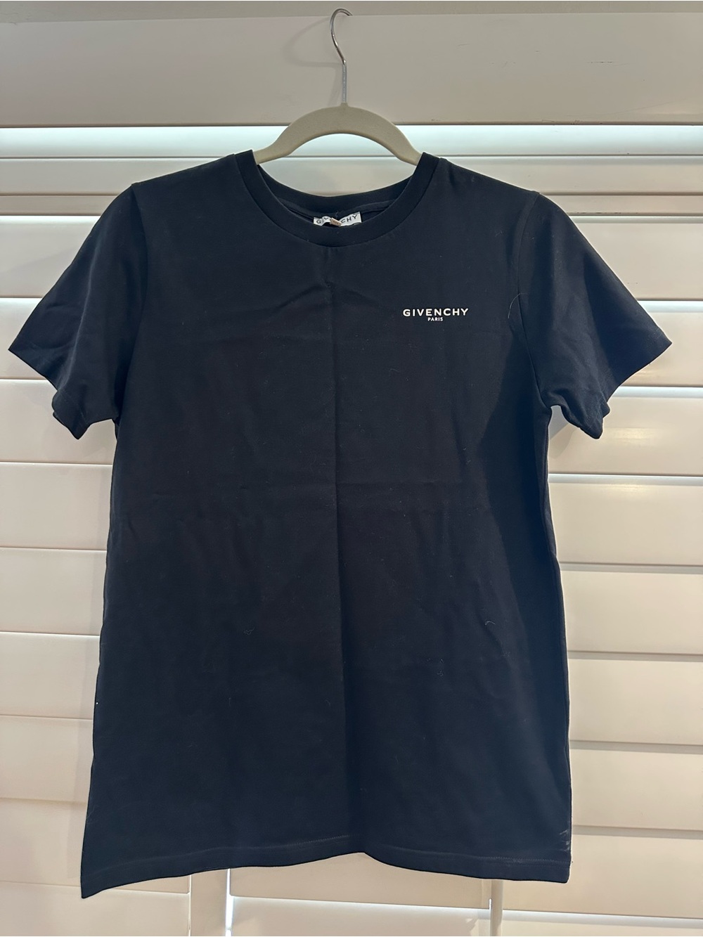 Givenchy Black Crewneck T-Shirt with White Logo